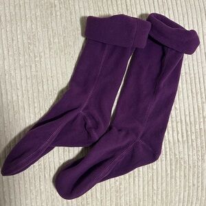 Purple socks/warm ups